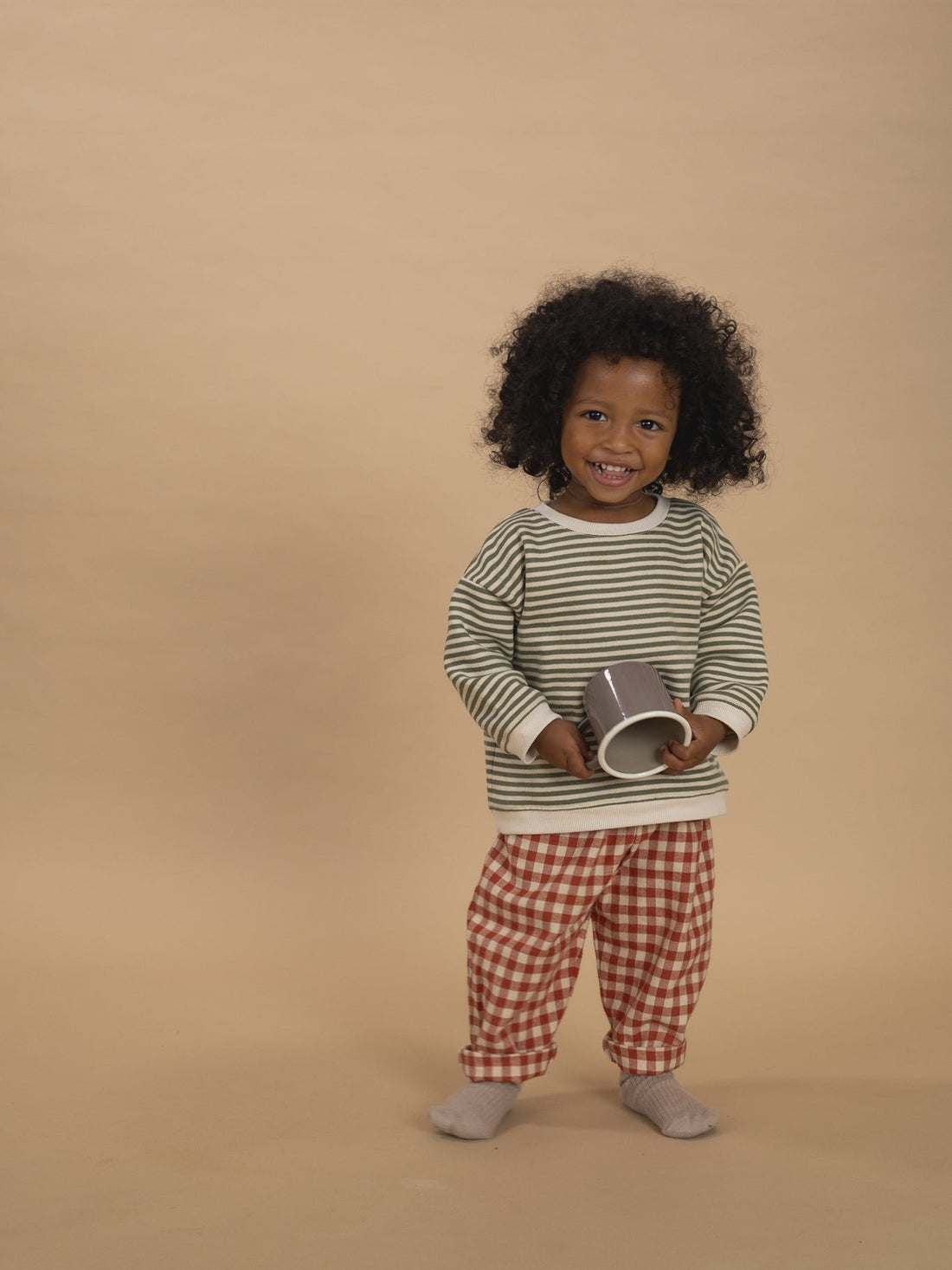 Organic Zoo Paprika Gingham Carrot Pants Organic Zoo