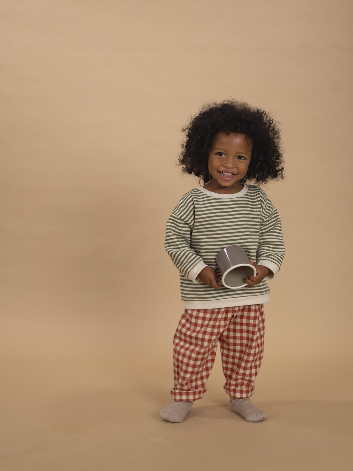 Organic Zoo Paprika Gingham Carrot Pants Organic Zoo