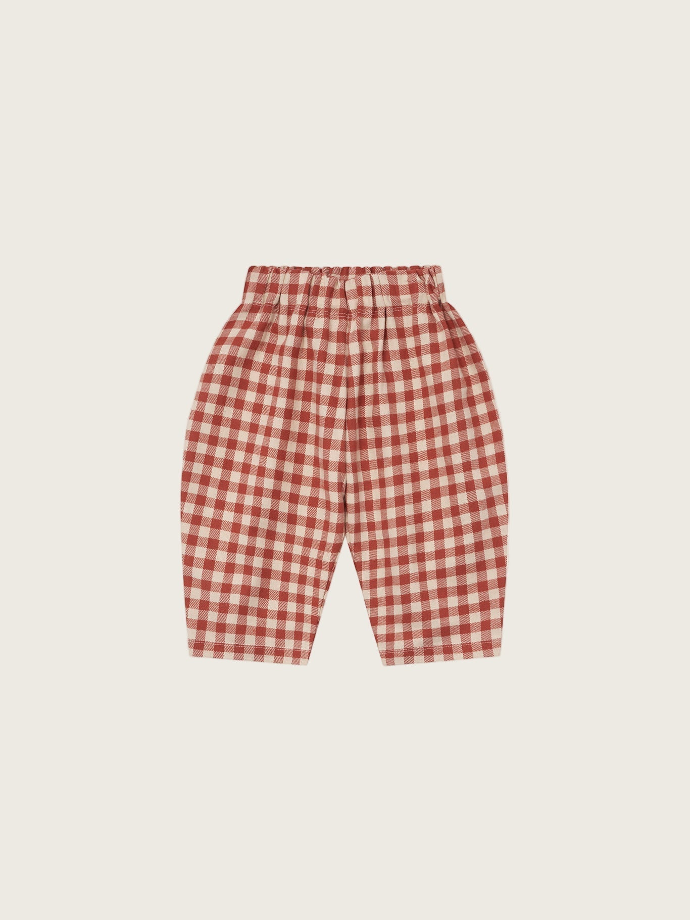 Organic Zoo Paprika Gingham Carrot Pants Organic Zoo