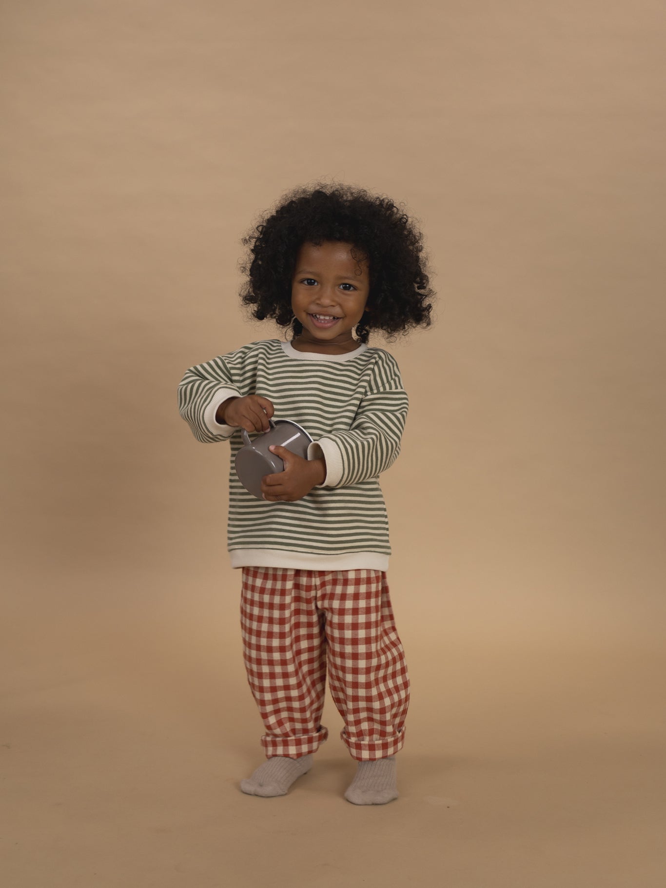 Organic Zoo Paprika Gingham Carrot Pants Organic Zoo