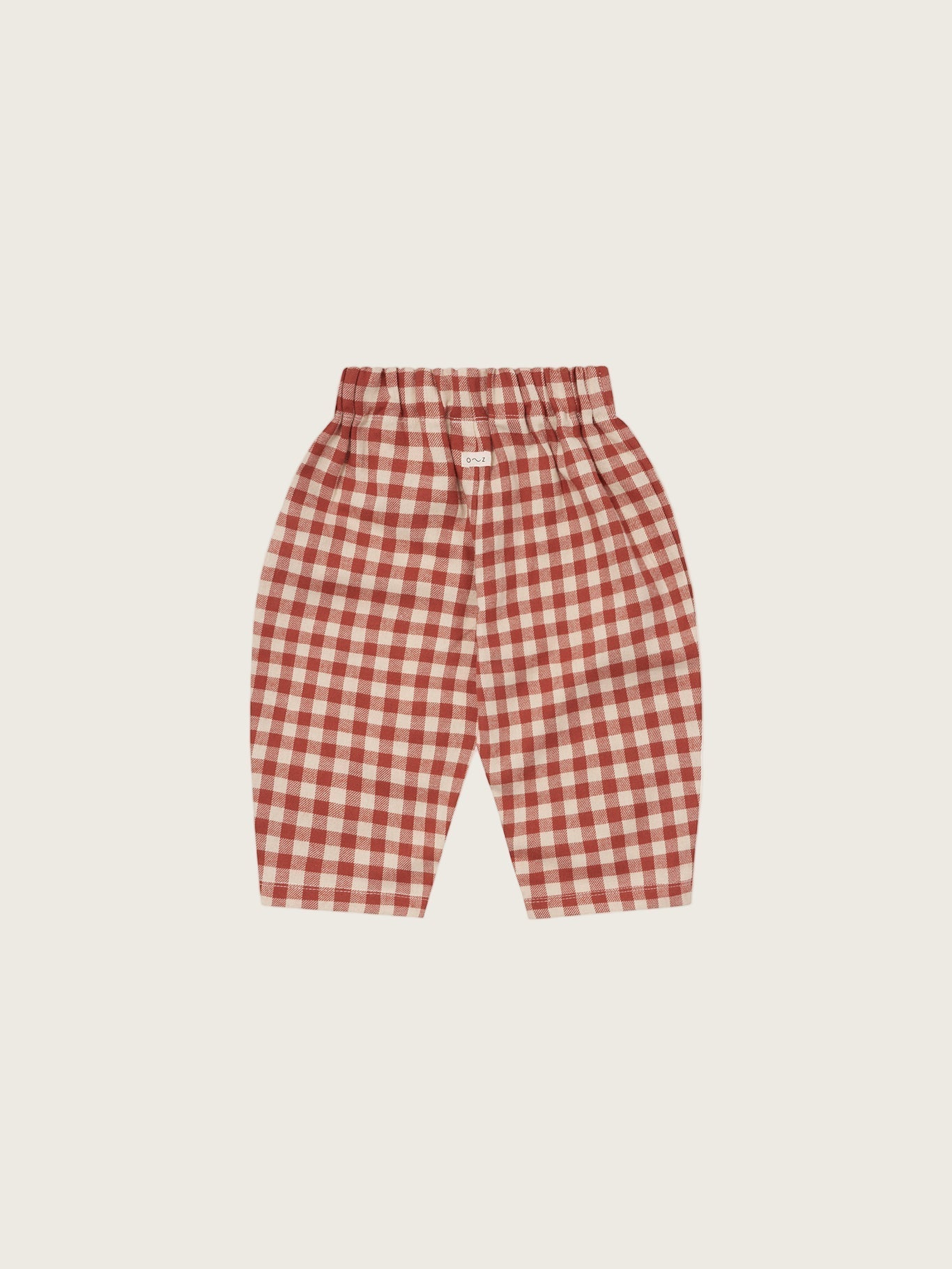 Organic Zoo Paprika Gingham Carrot Pants Organic Zoo