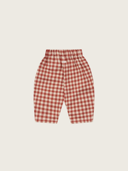 Organic Zoo Paprika Gingham Carrot Pants Organic Zoo