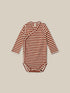 Organic Zoo Paprika Stripes Wrap Bodysuit Organic Zoo