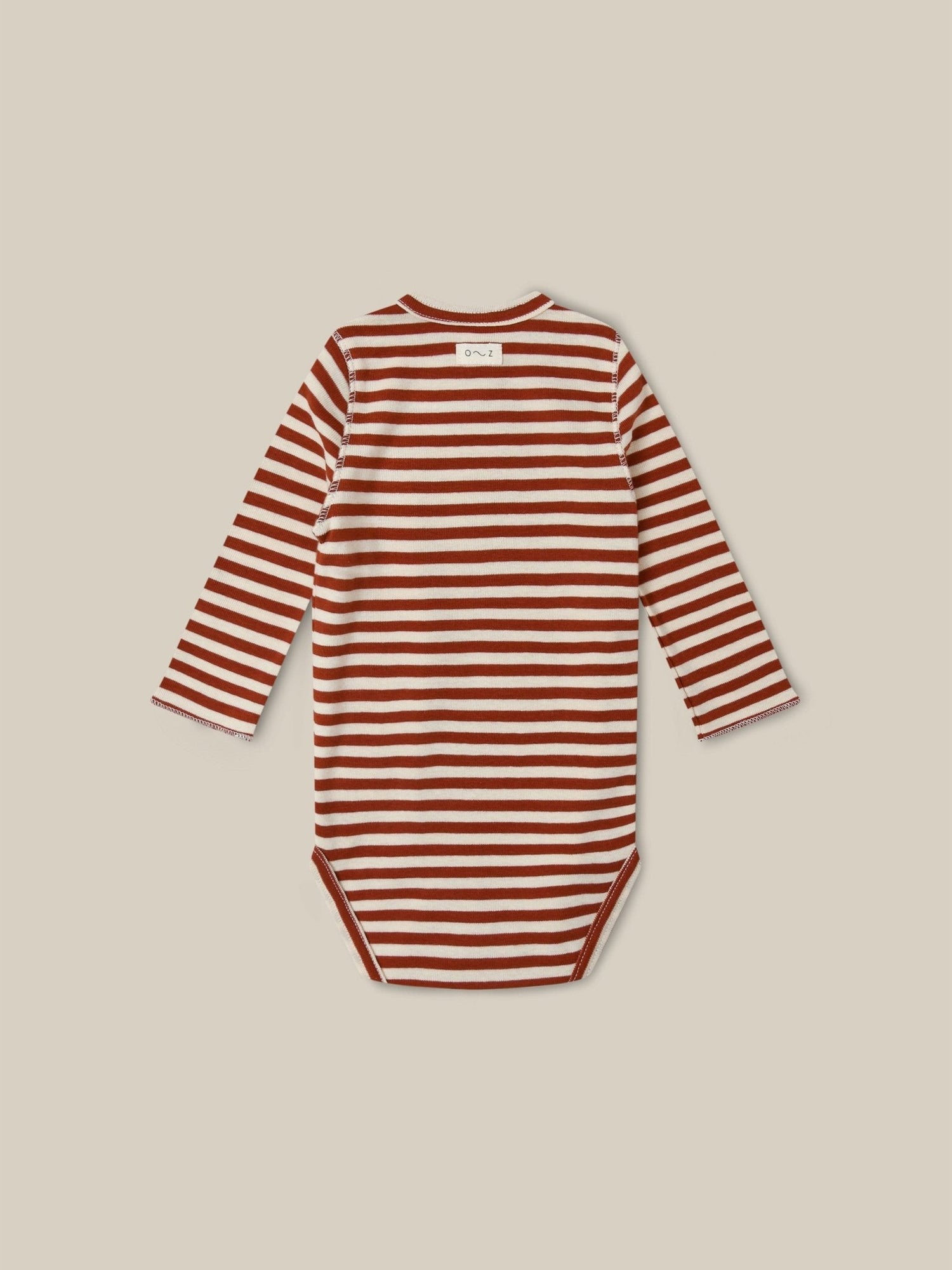 Organic Zoo Paprika Stripes Wrap Bodysuit Organic Zoo