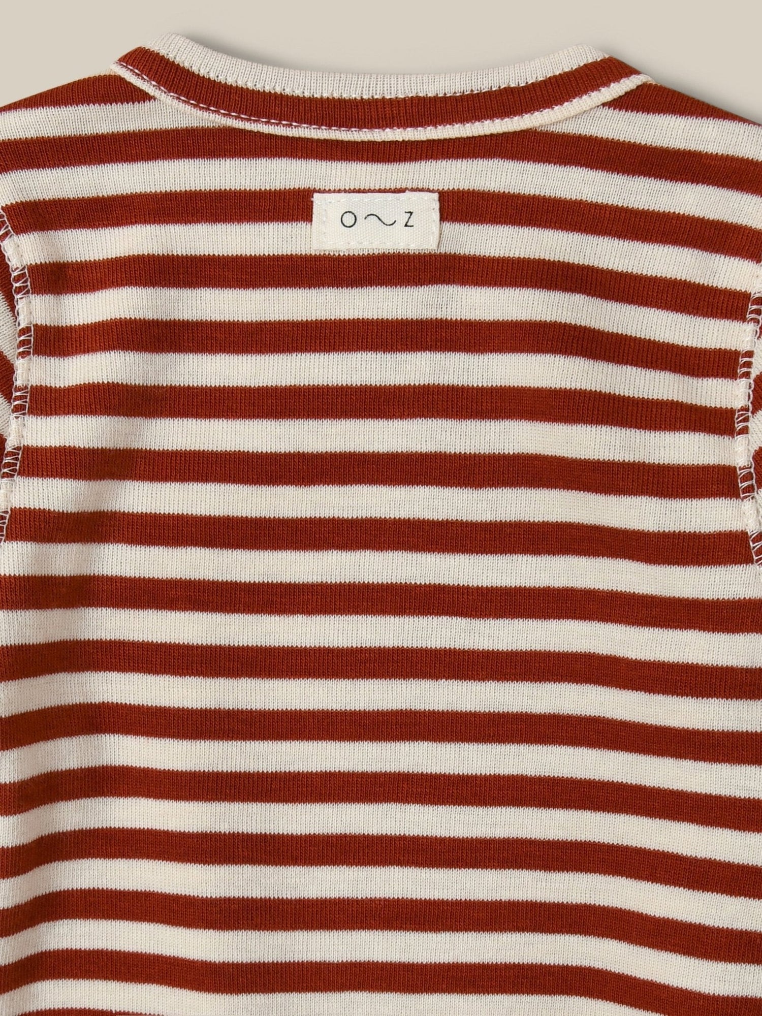 Organic Zoo Paprika Stripes Wrap Bodysuit Organic Zoo