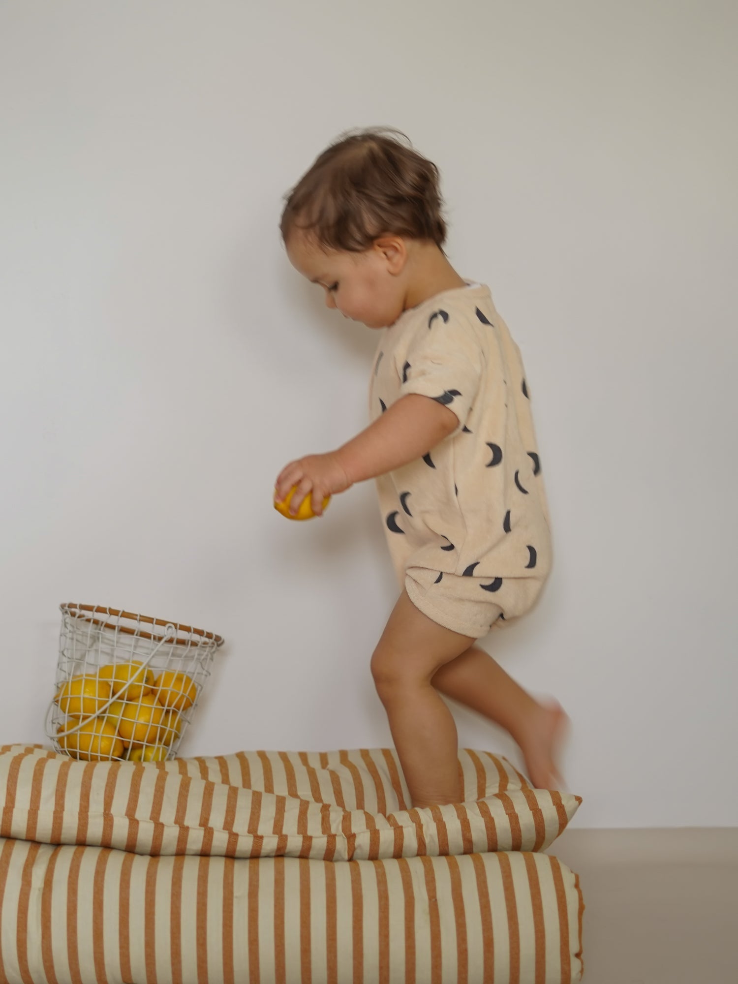 Organic Zoo Pebble Midnight Terry Beach Romper Organic Zoo