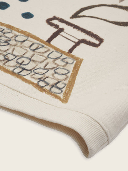 Organic Zoo Rooftop Gathering Sweatshirt Undyed Organic Zoo