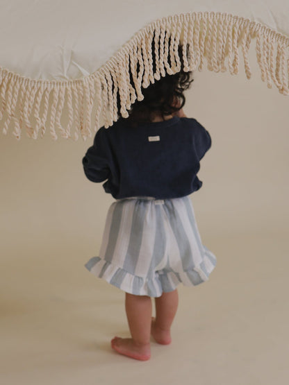 Organic Zoo Sardine Stripes Frill Shorts Organic Zoo