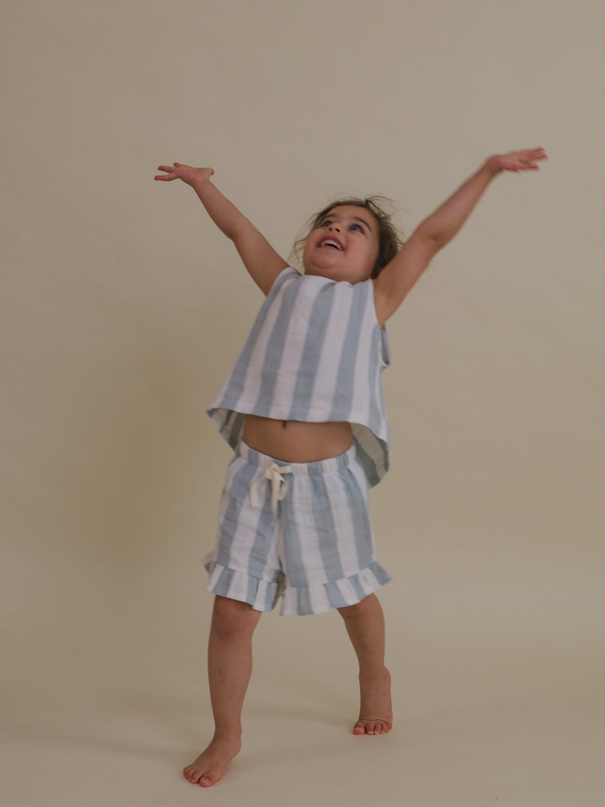 Organic Zoo Sardine Stripes Frill Shorts Organic Zoo