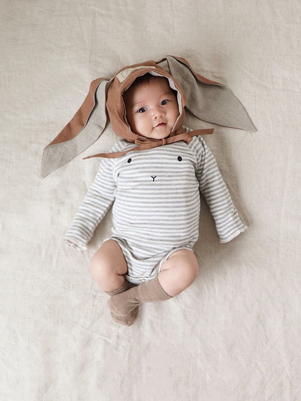 Organic Zoo Stripy BUNNY Bodysuit Organic Zoo