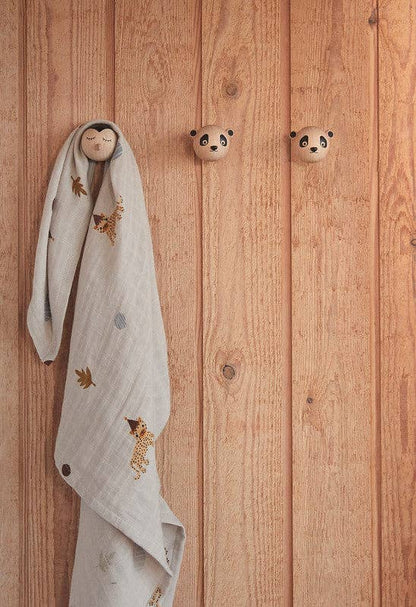 OYOY LIVING DESIGN - Mini Hook - Panda - Nature OYOY LIVING DESIGN