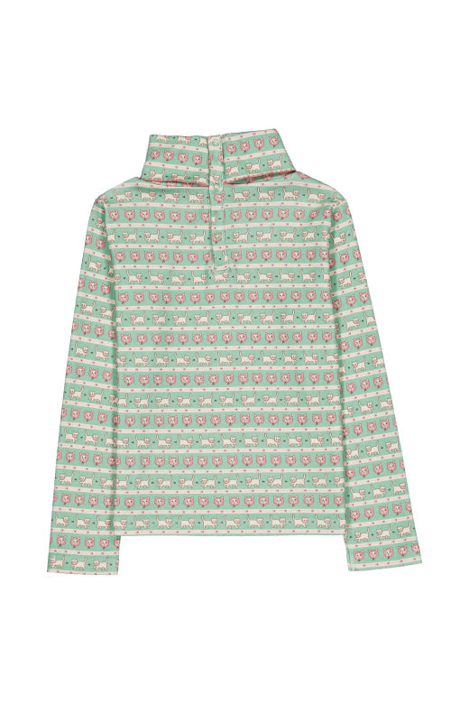 Hello Simone Twiggy Turtleneck Top in Kitty Aqua - product detail