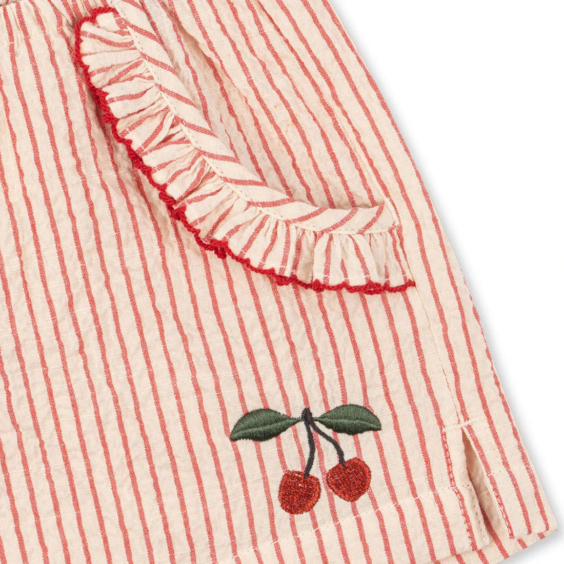 Konges Sløjd Ellie Frill Shorts GOTS - Amour Stripe