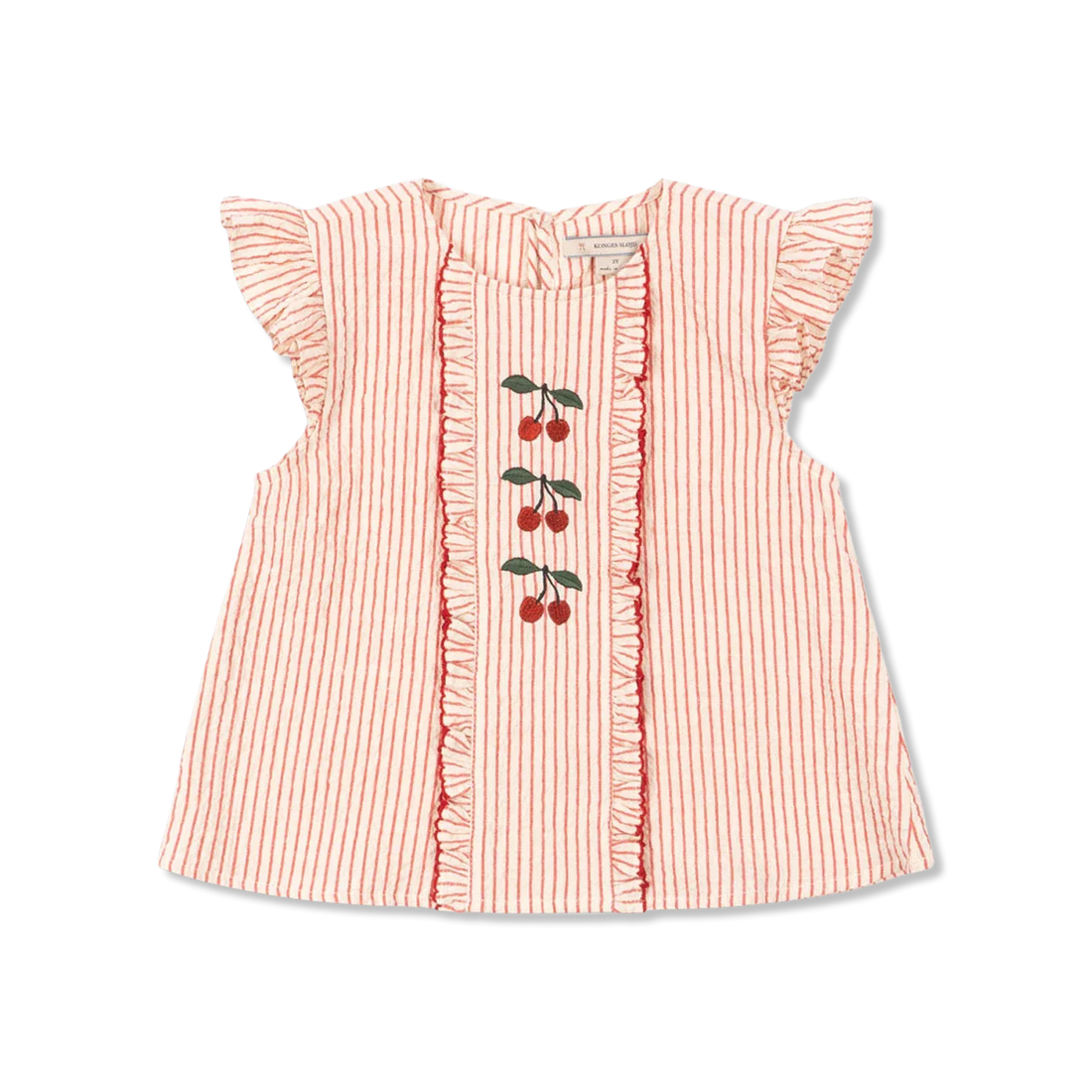 Konges Sløjd Ellie Frill Top GOTS - Amour Stripe