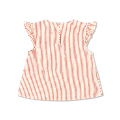 Konges Sløjd Ellie Frill Top GOTS - Amour Stripe