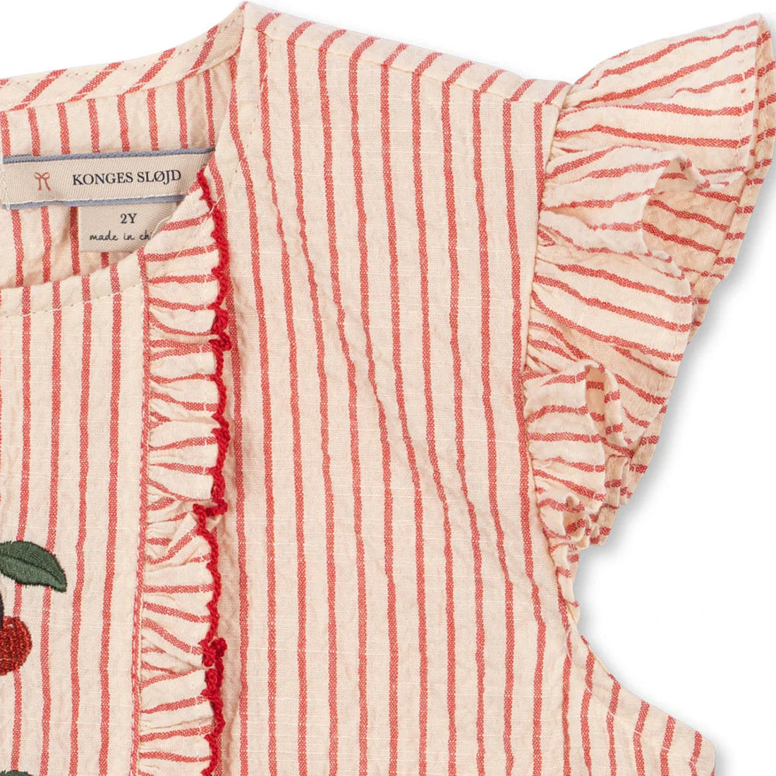 Konges Sløjd Ellie Frill Top GOTS - Amour Stripe