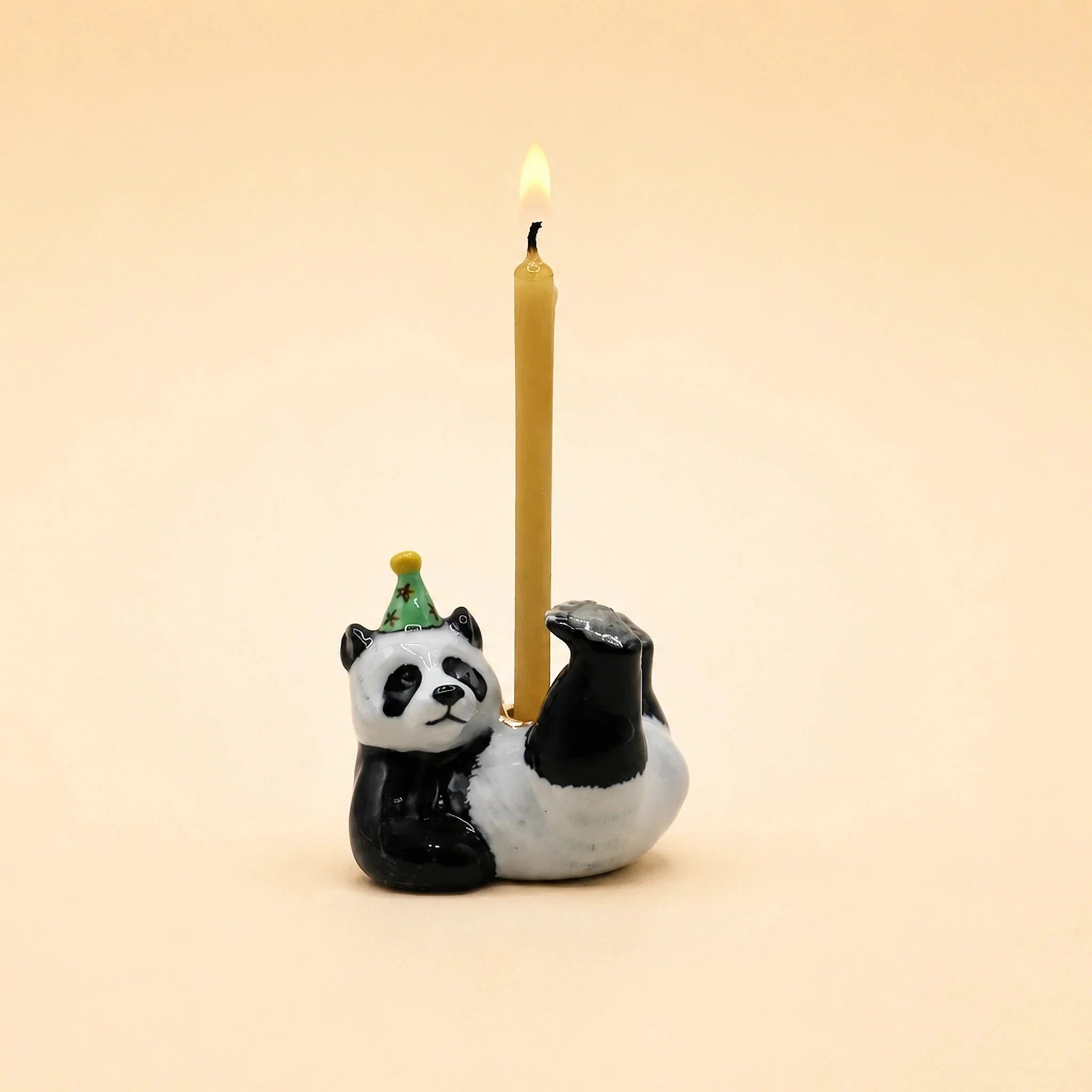 Panda Cake Topper | Porcelain Party Animal | Candle Holder