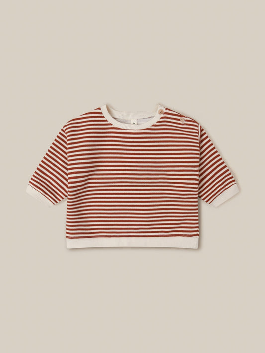 Paprika Stripes Sweatshirt Organic Zoo - enjoykidsus