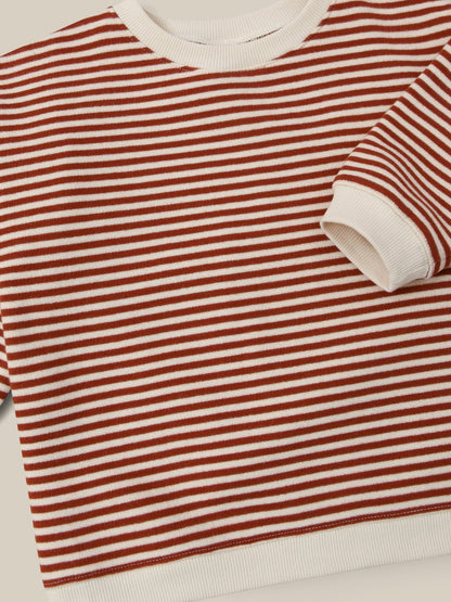 Paprika Stripes Sweatshirt Organic Zoo - enjoykidsus