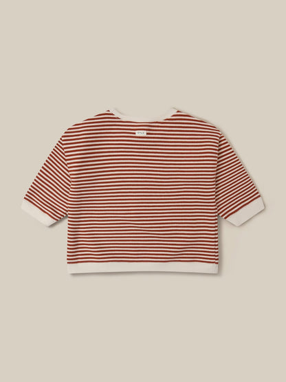 Paprika Stripes Sweatshirt Organic Zoo - enjoykidsus