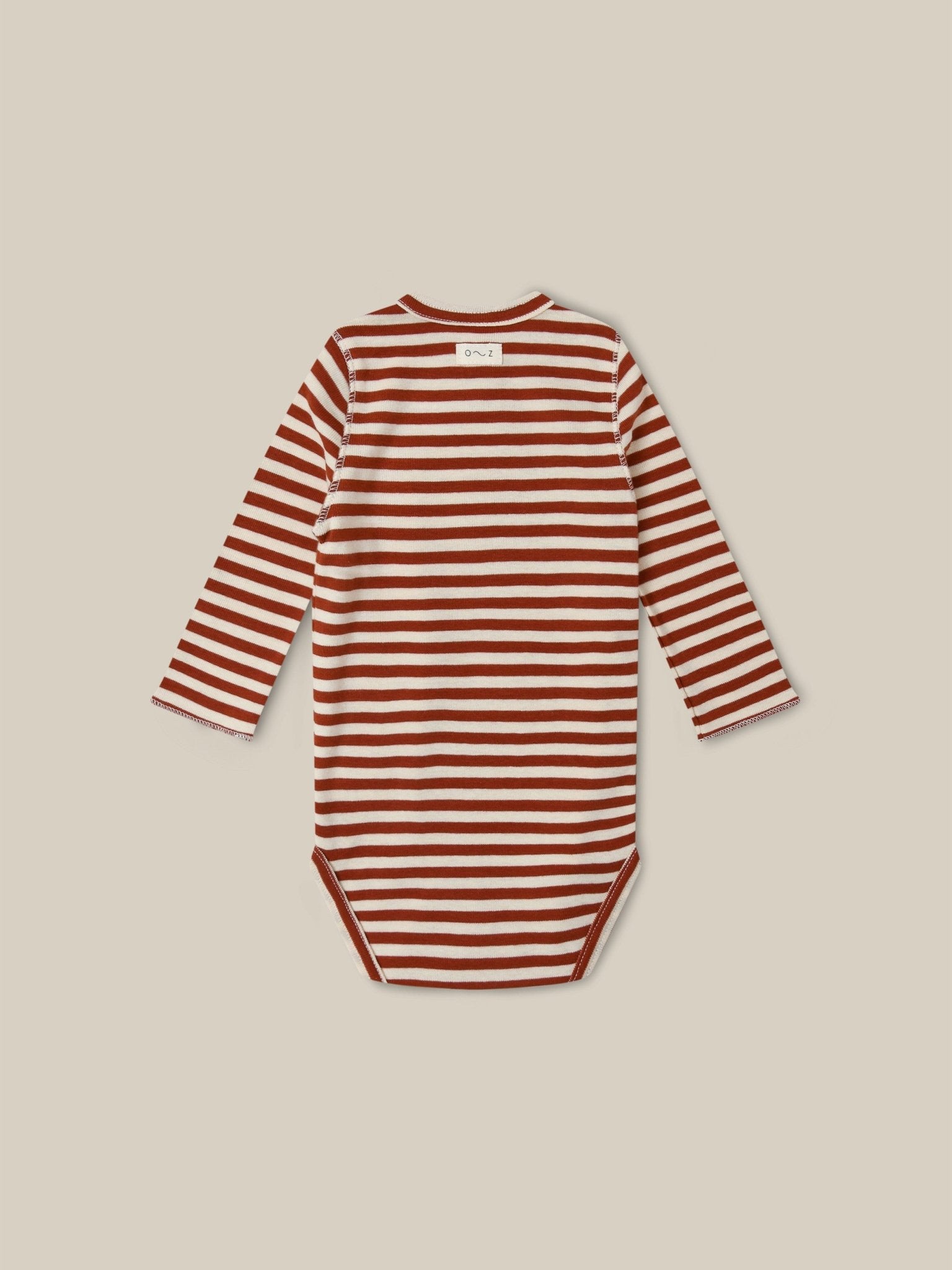 Paprika Stripes Wrap Bodysuit Organic Zoo - enjoykidsus