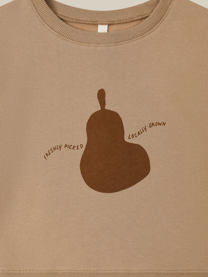 Pear Slogan Sweatshirt Organic Zoo - enjoykidsus