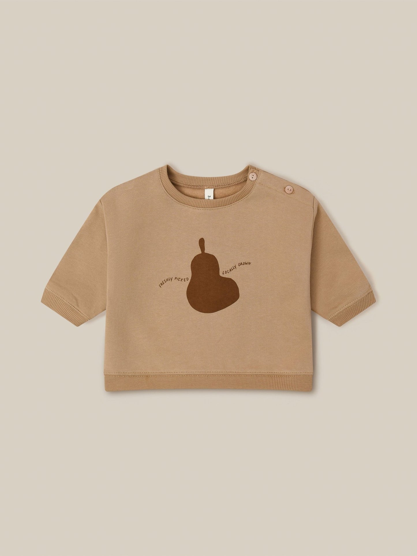 Pear Slogan Sweatshirt Organic Zoo - enjoykidsus