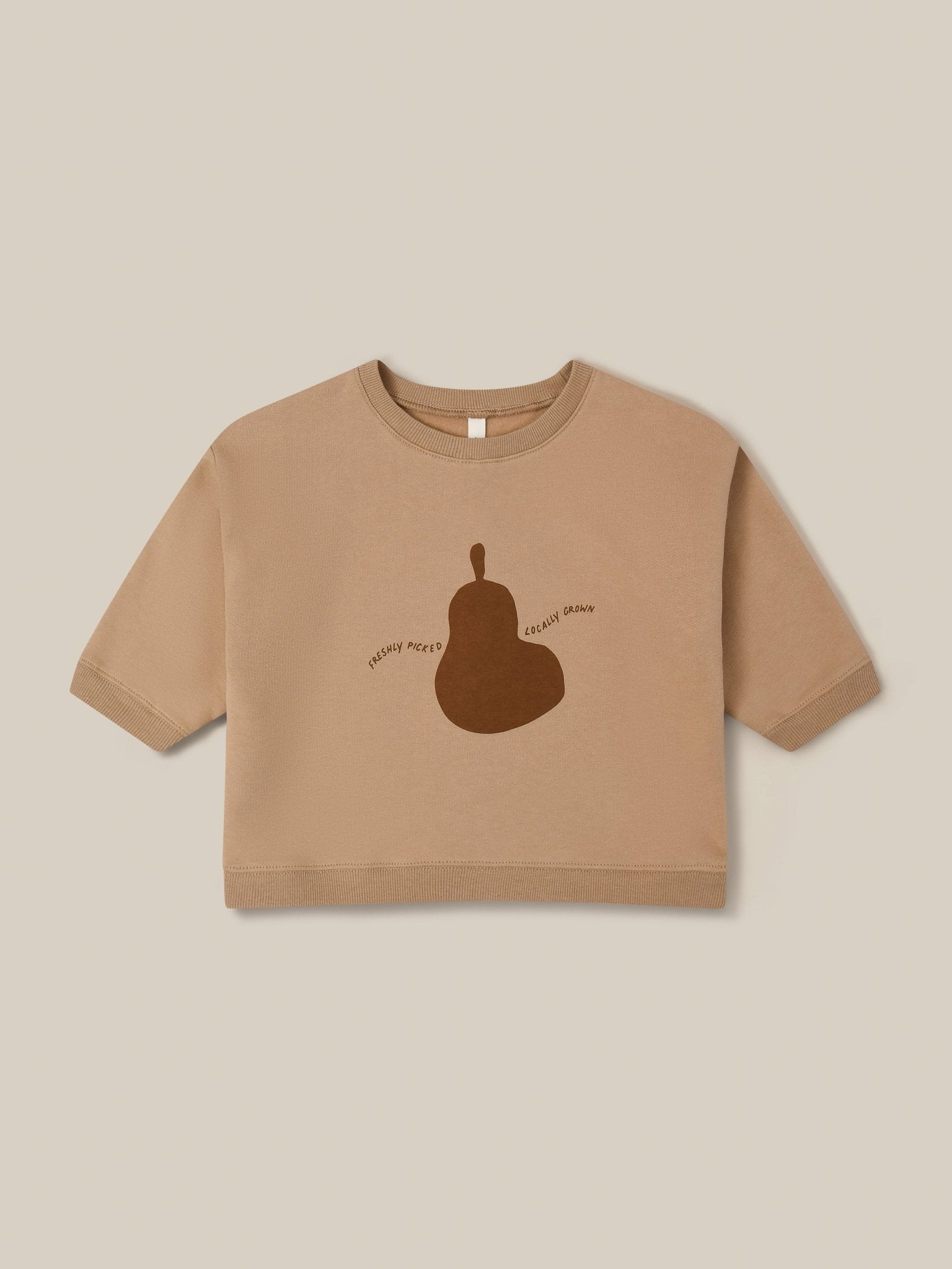 Pear Slogan Sweatshirt Organic Zoo - enjoykidsus