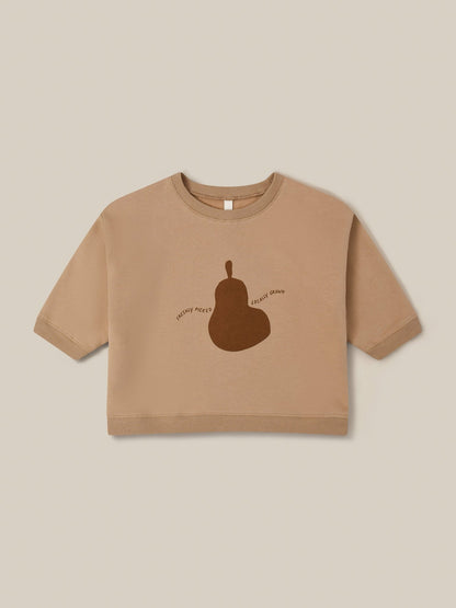 Pear Slogan Sweatshirt Organic Zoo - enjoykidsus