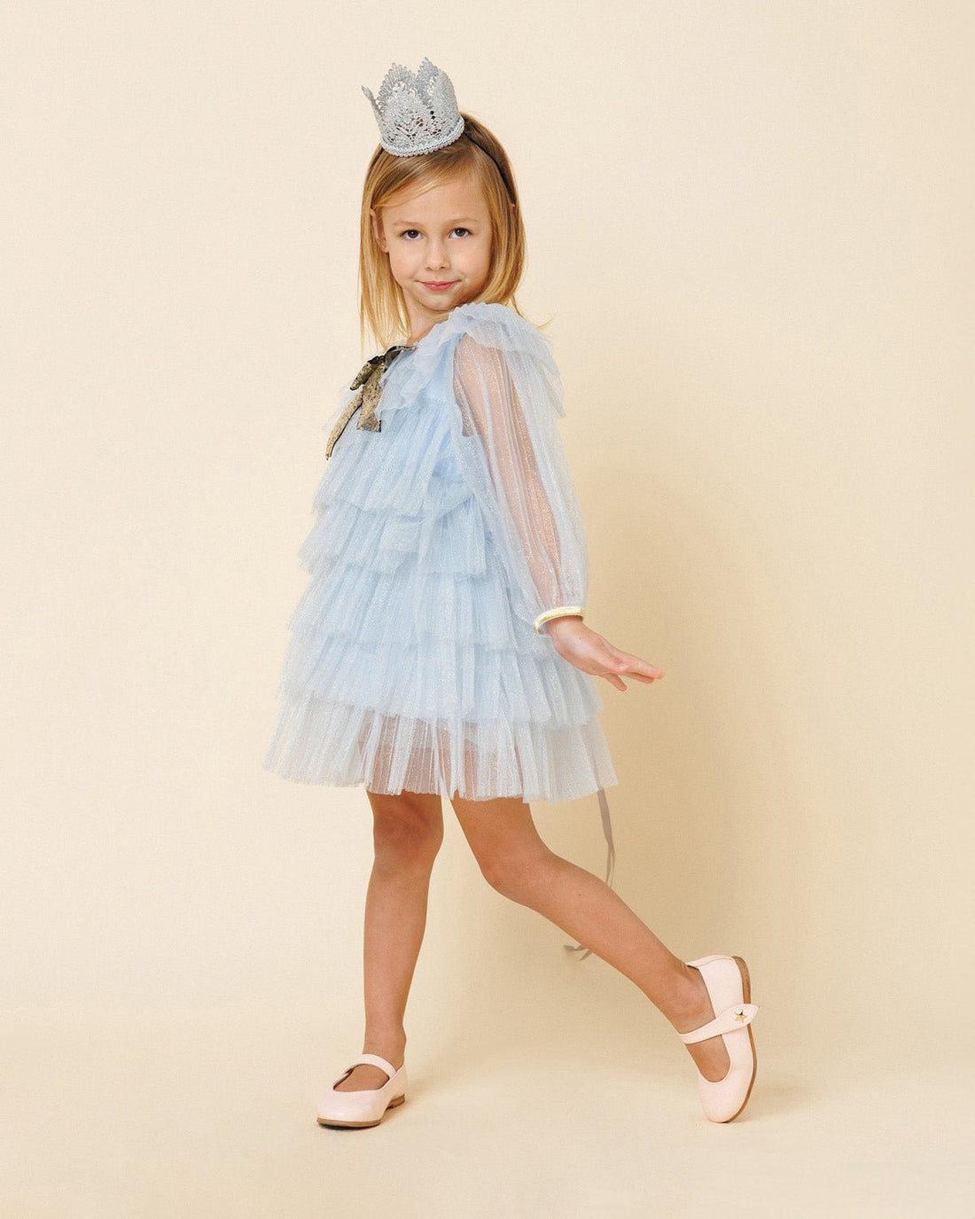 Petite Hailey Anny 6 Layered Tutu Dress - Sky Blue Petite Hailey
