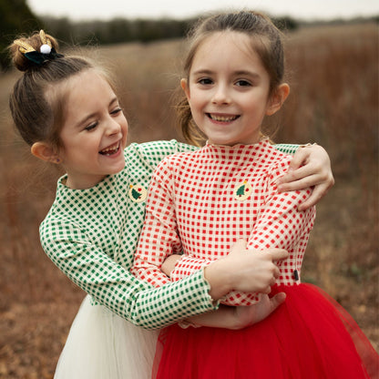 Petite Hailey Bell Tree Dress - Red Petite Hailey