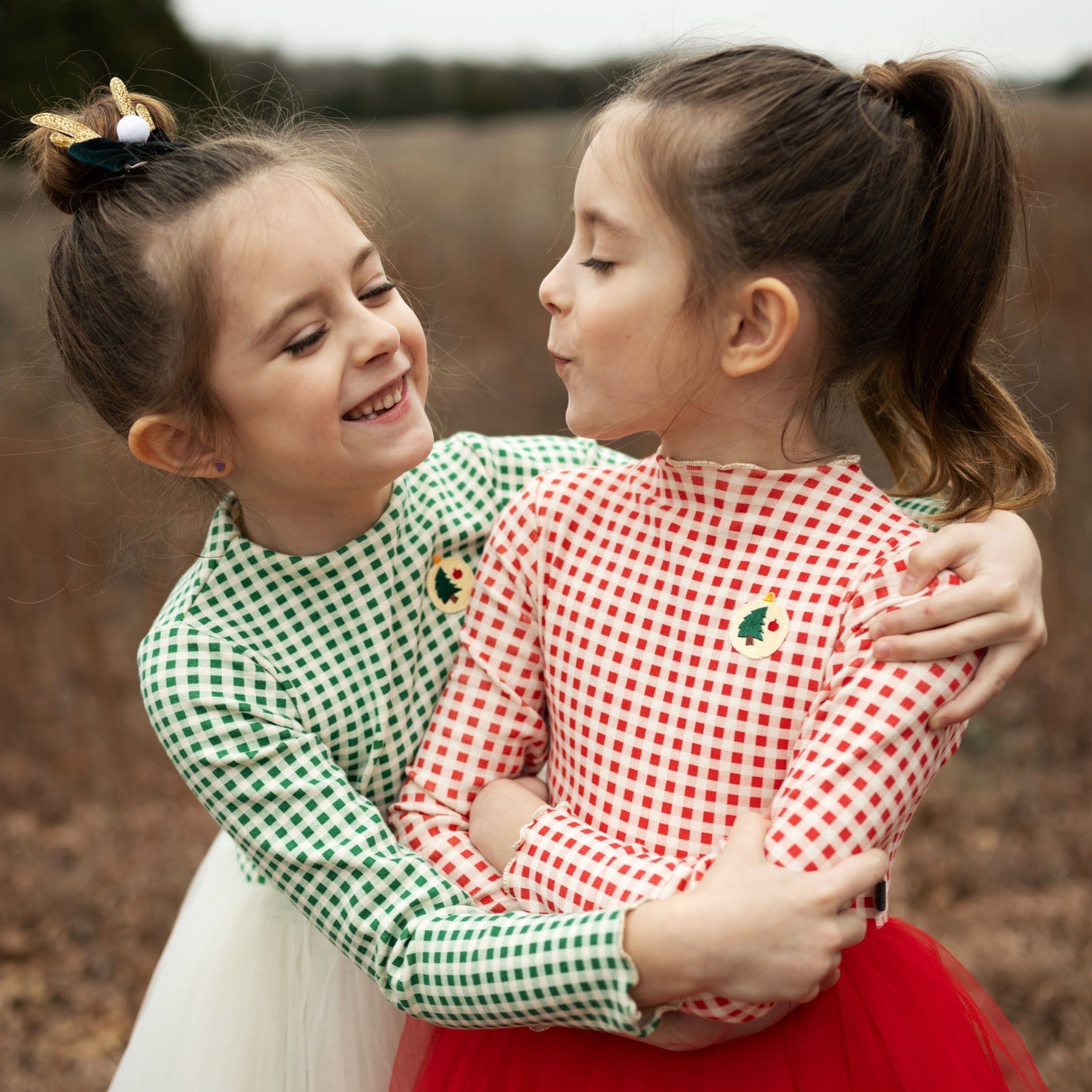Petite Hailey Bell Tree Dress - Red Petite Hailey