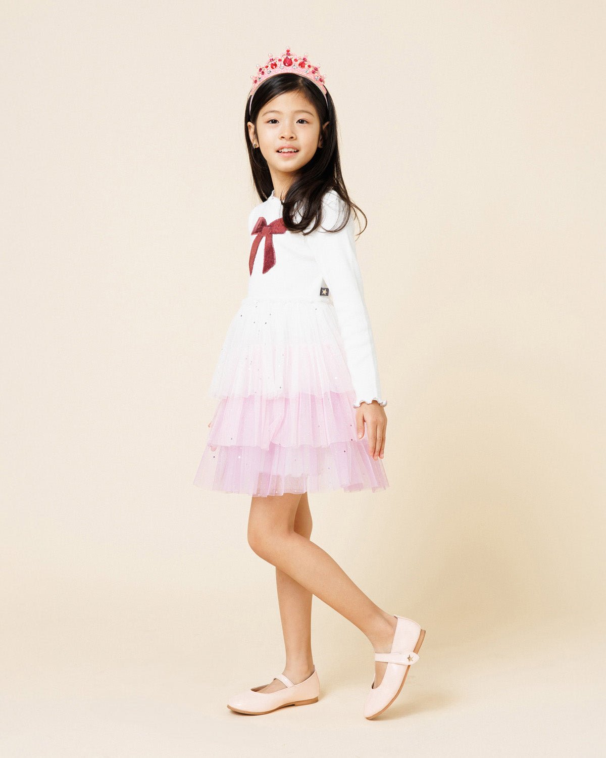 Petite Hailey Bow 3 Layered Tutu Dress Petite Hailey