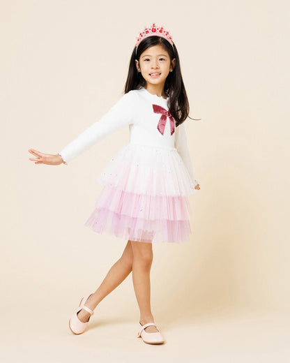 Petite Hailey Bow 3 Layered Tutu Dress Petite Hailey