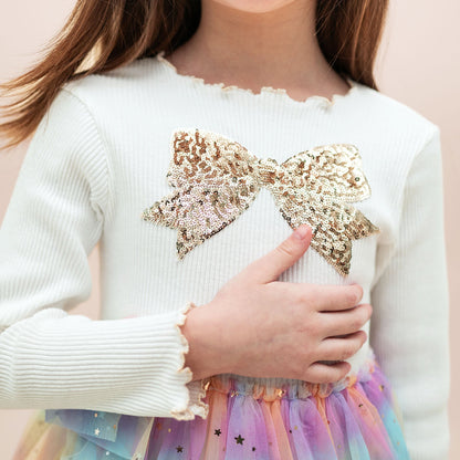 Petite Hailey Bow Layered Tutu Dress Petite Hailey