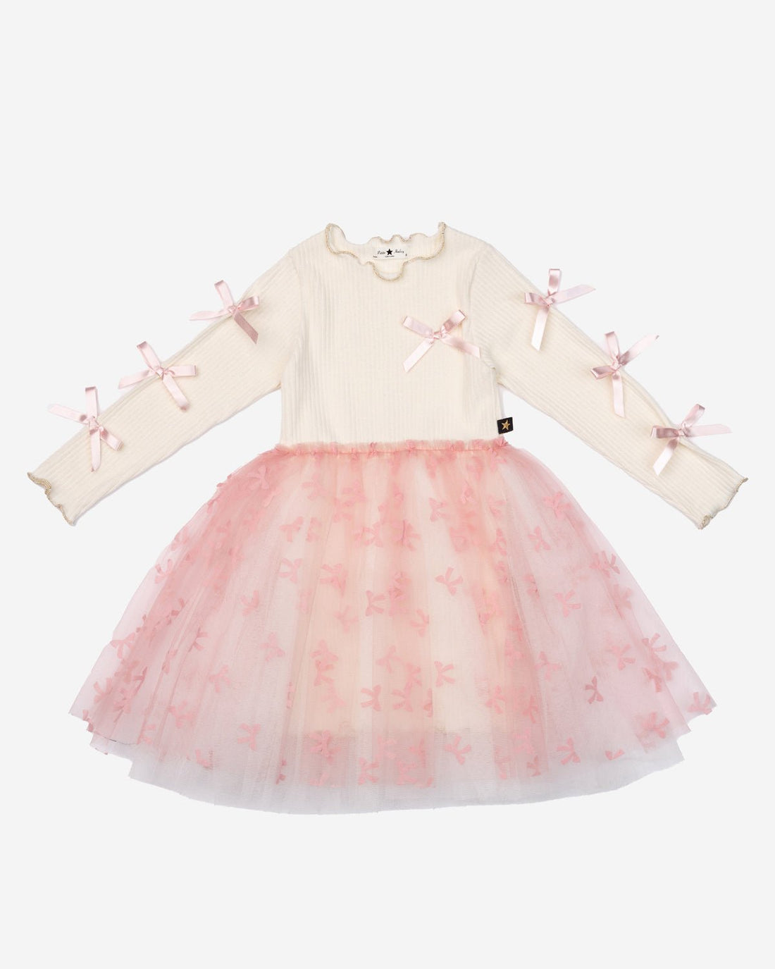 Petite Hailey Bow Ribbon Tutu Dress - Pink Petite Hailey