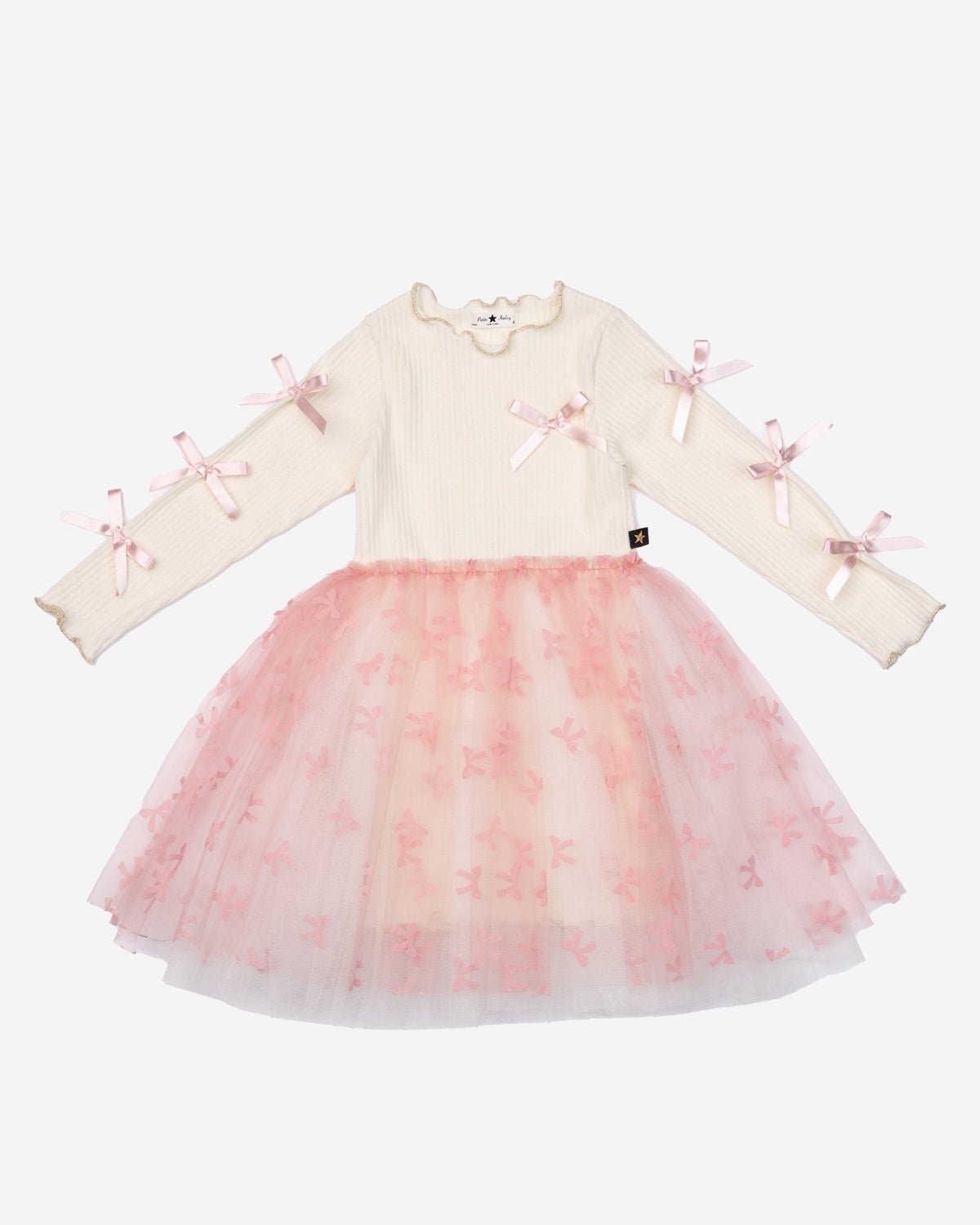 Petite Hailey Bow Ribbon Tutu Dress - Pink Petite Hailey