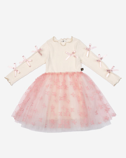 Petite Hailey Bow Ribbon Tutu Dress - Pink Petite Hailey