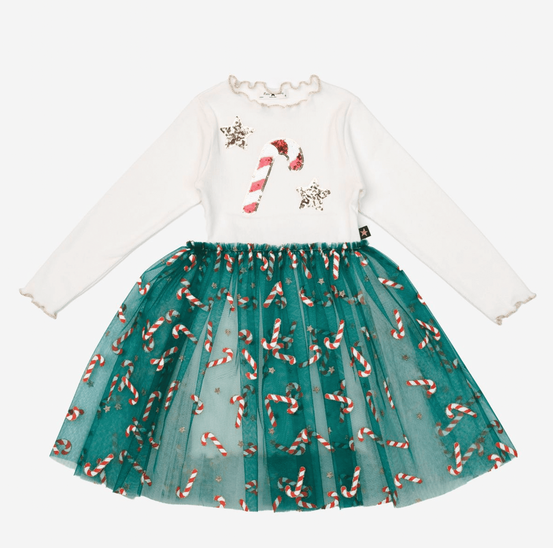 Petite Hailey Candy Cane Star Tutu Dress Petite Hailey