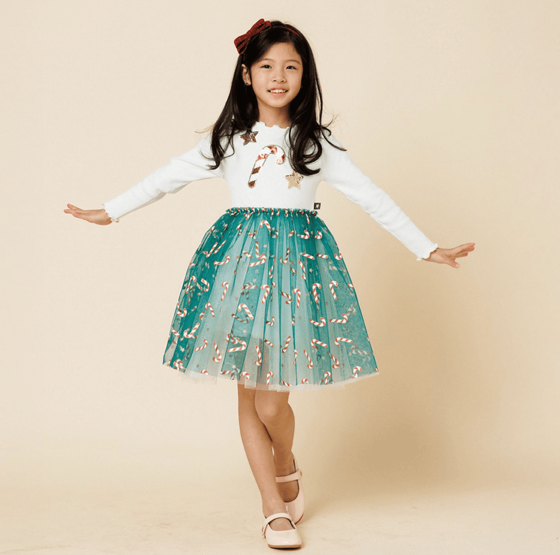 Petite Hailey Candy Cane Star Tutu Dress Petite Hailey