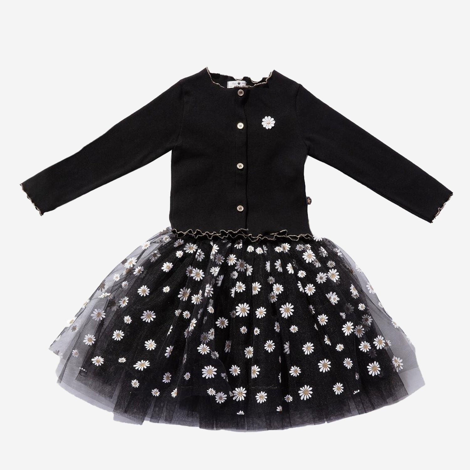 Petite Hailey Daisy Cardigan - Black Petite Hailey