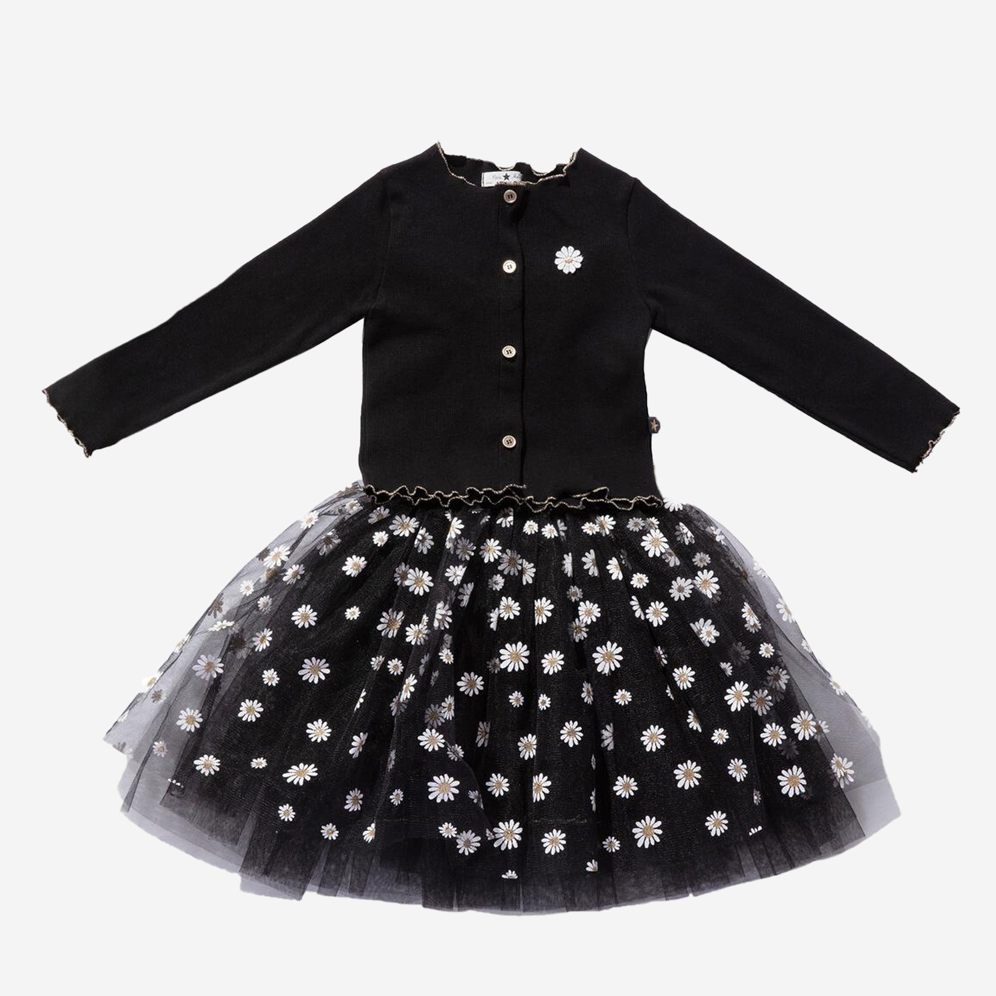 Petite Hailey Daisy Cardigan - Black Petite Hailey