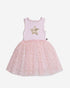 Petite Hailey Elodie Pink Tutu Dress with Gold Star Petite Hailey