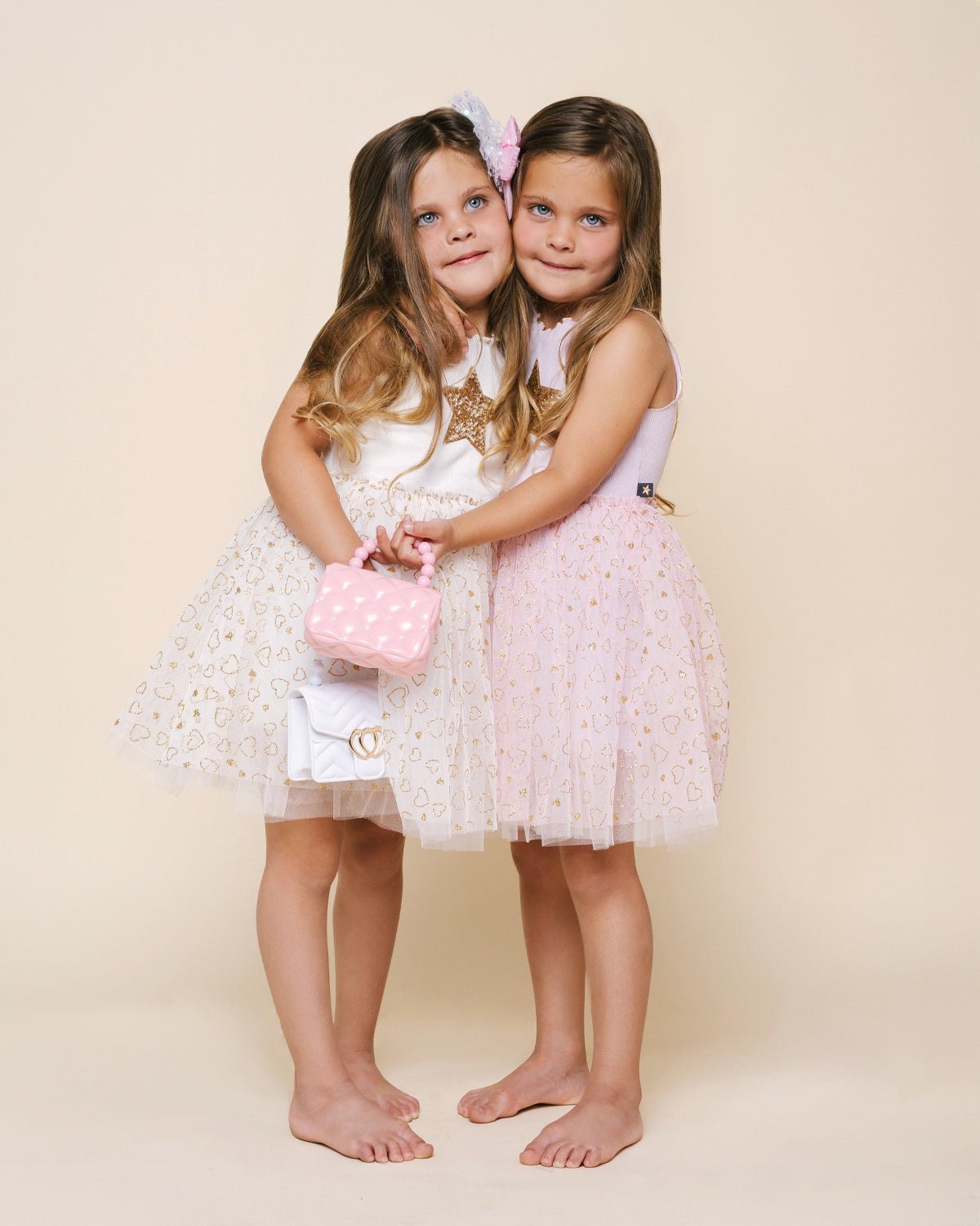 Petite Hailey Elodie Pink Tutu Dress with Gold Star Petite Hailey