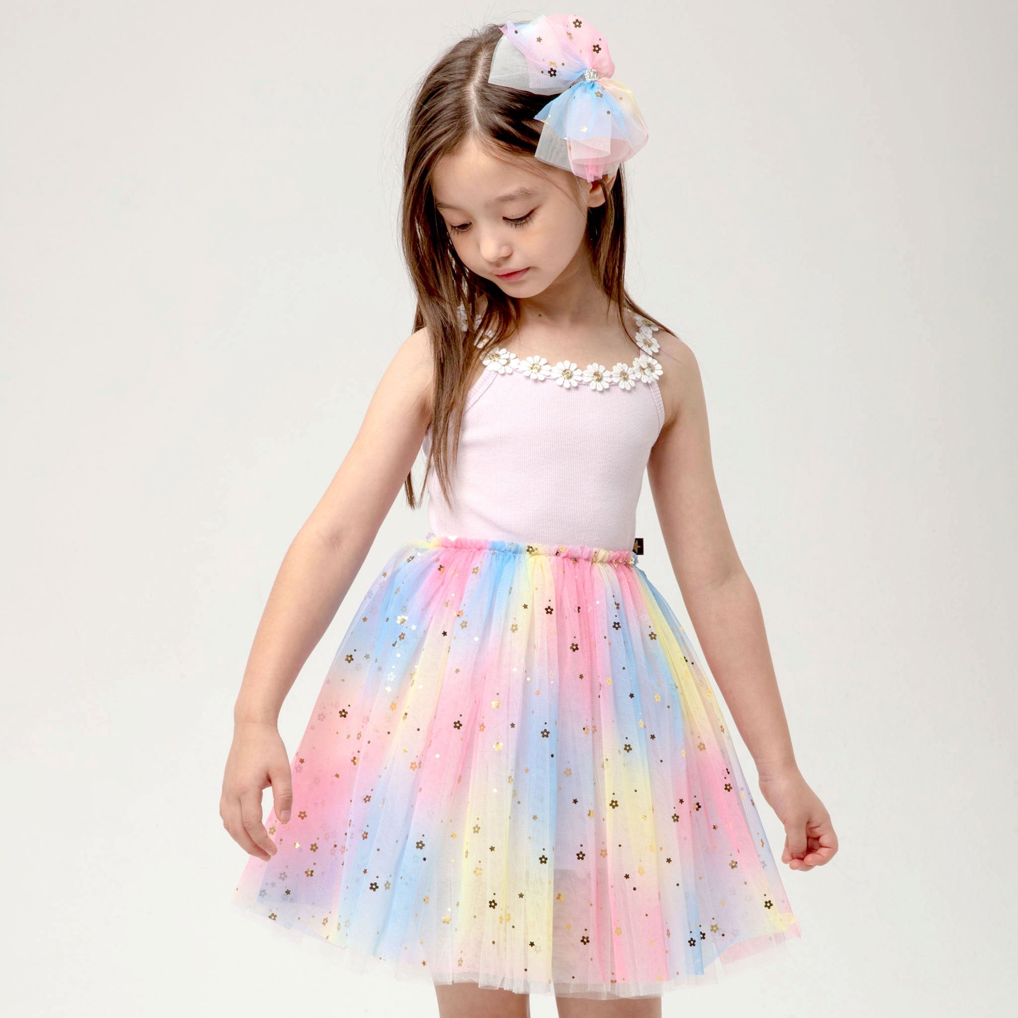 Petite Hailey Flower Lace Tutu Dress - Purple Petite Hailey