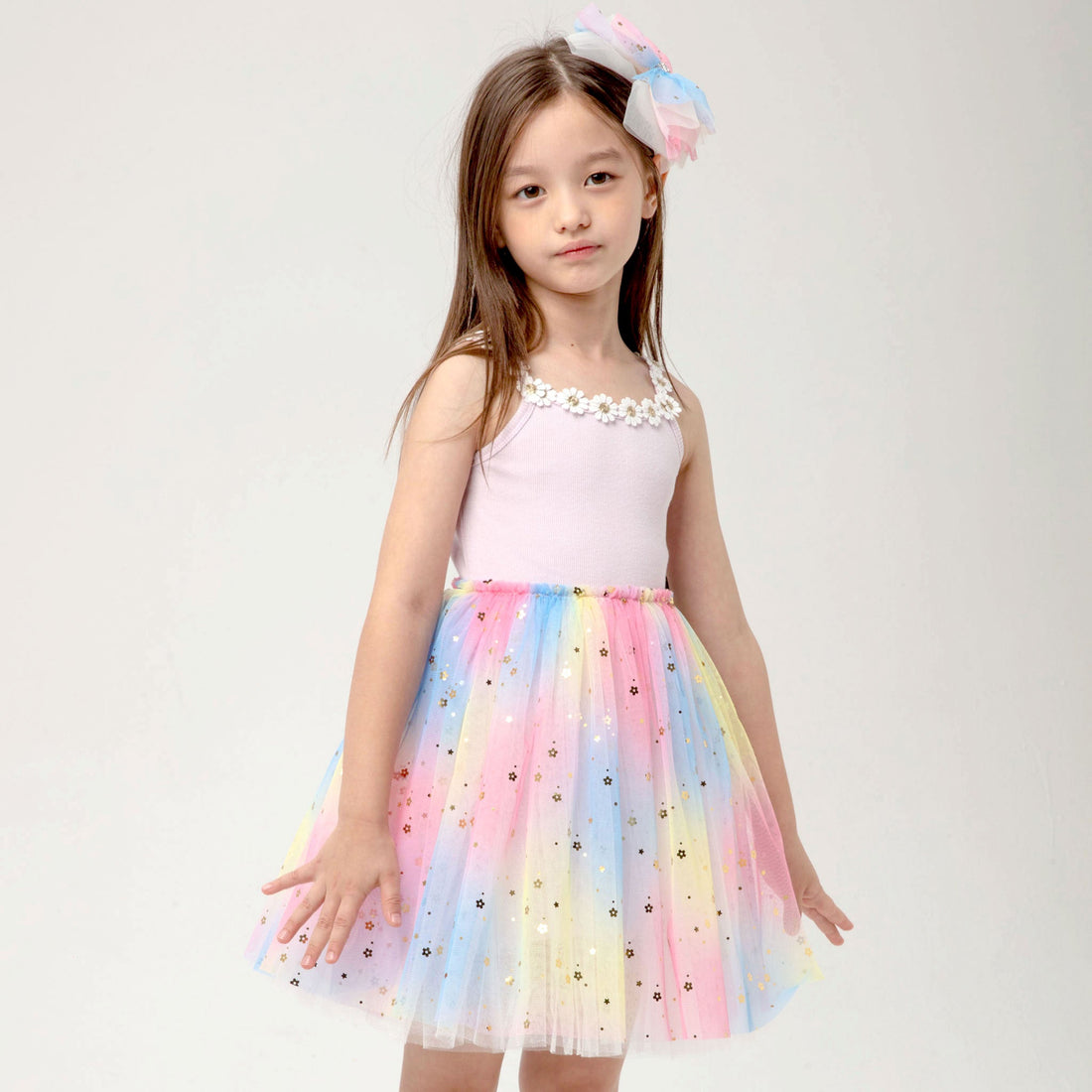 Petite Hailey Flower Lace Tutu Dress - Purple Petite Hailey