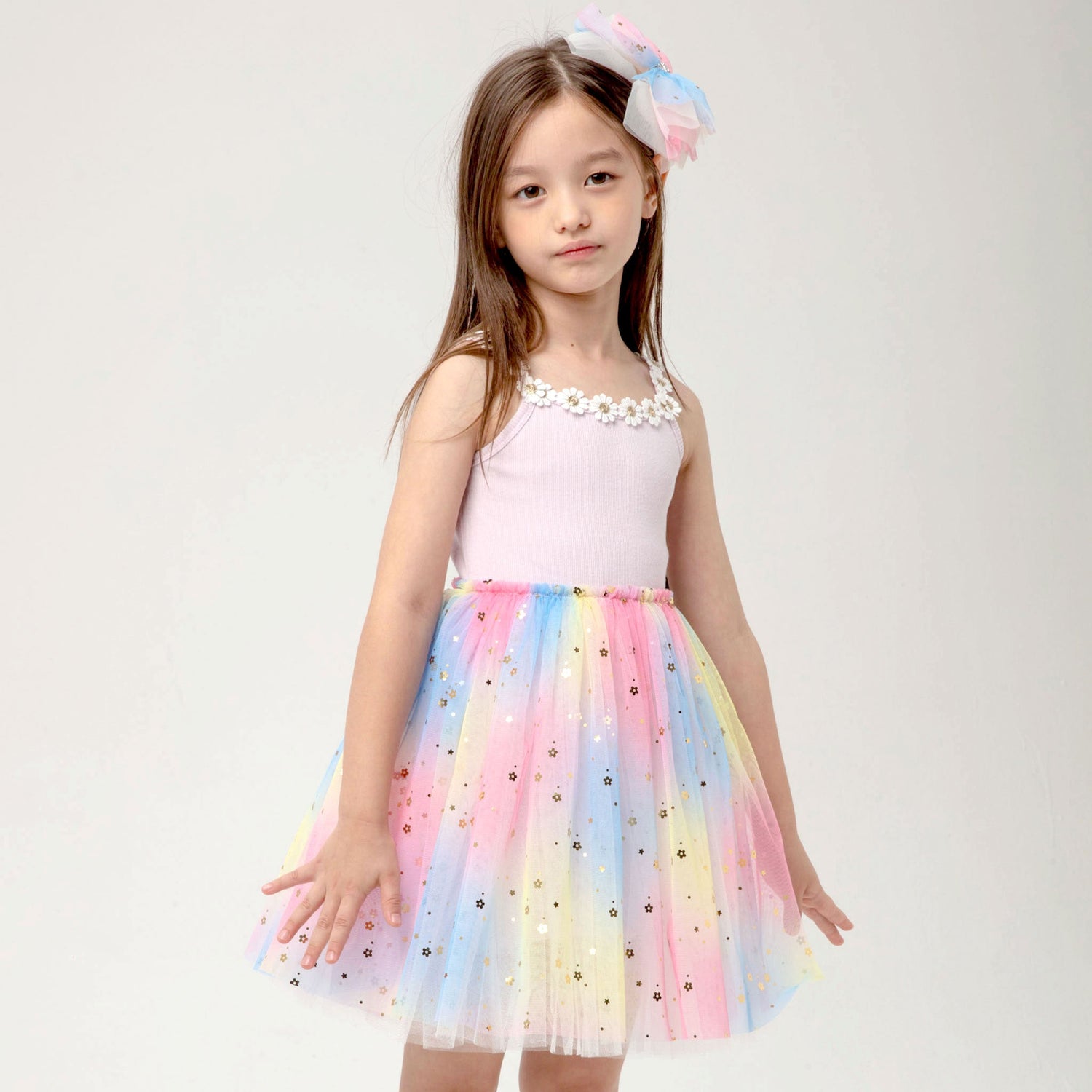 Petite Hailey Flower Lace Tutu Dress - Purple Petite Hailey