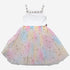 Petite Hailey Flower Lace Tutu Dress - White Petite Hailey