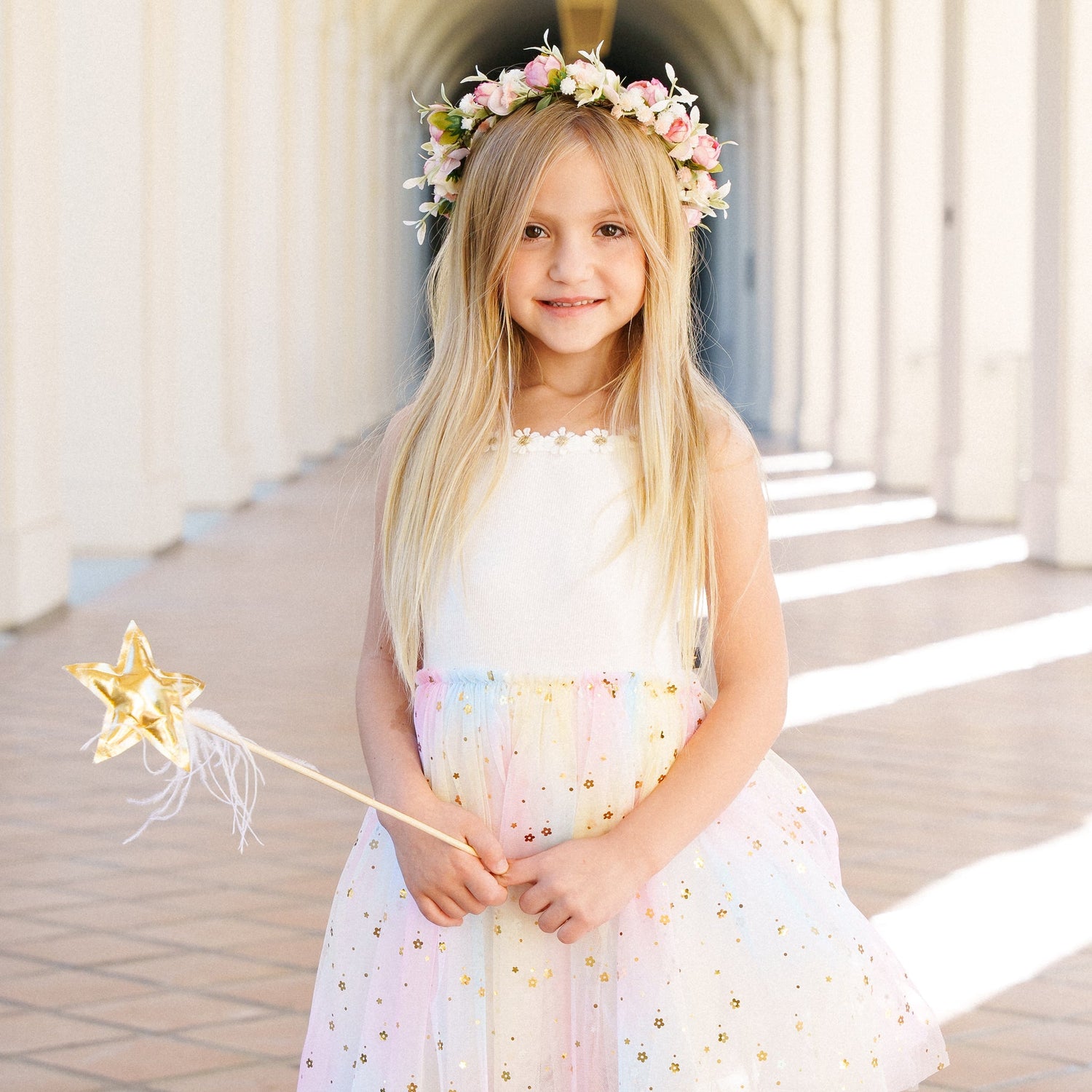 Petite Hailey Flower Lace Tutu Dress - White Petite Hailey