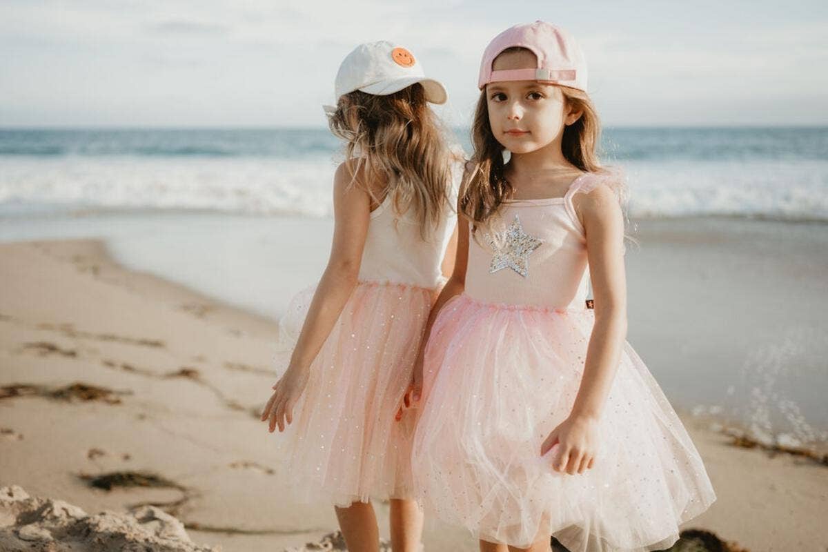 Petite Hailey - Frill Tutu Dress: Peach Petite Hailey